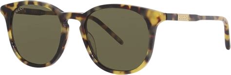 Gucci GG1157S 003 Havana/Green Soft Round Men's Sunglasses.